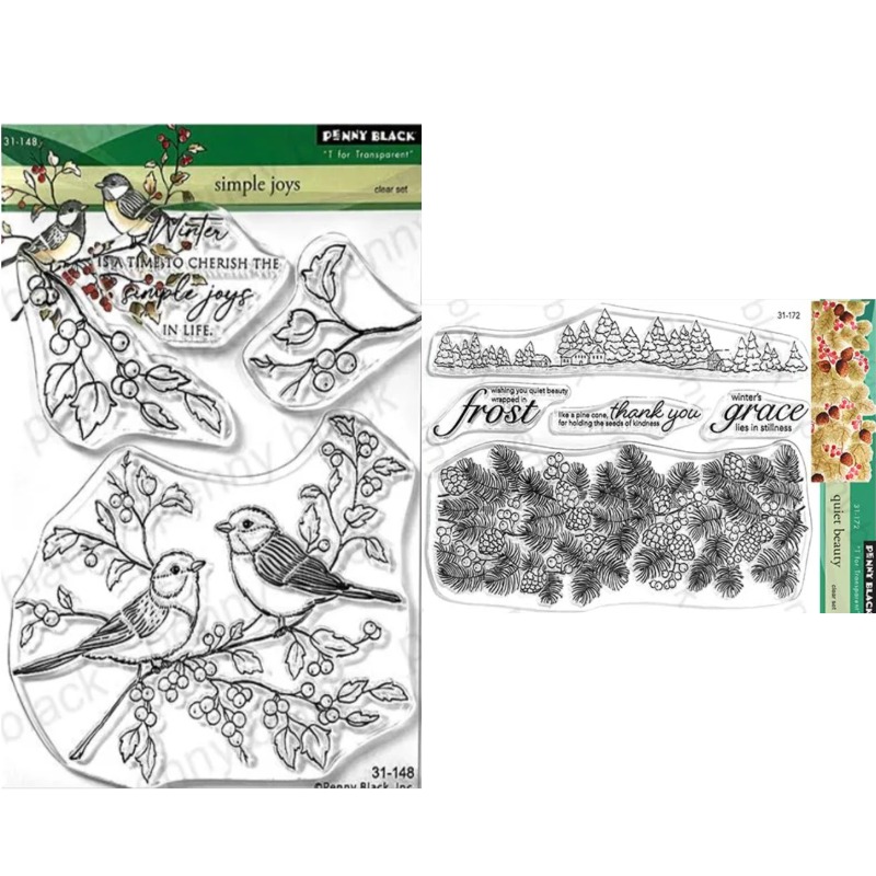 Clear Silicone Stamps For Card Making - Stempel silikon bening Quiet Beauty untuk