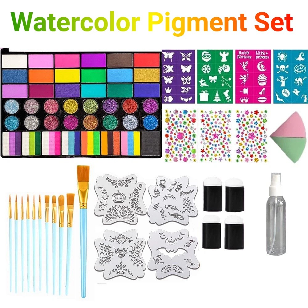 Watercolor Paint Set Solid Pigment - Set Cat Air 42 Warna, Warna