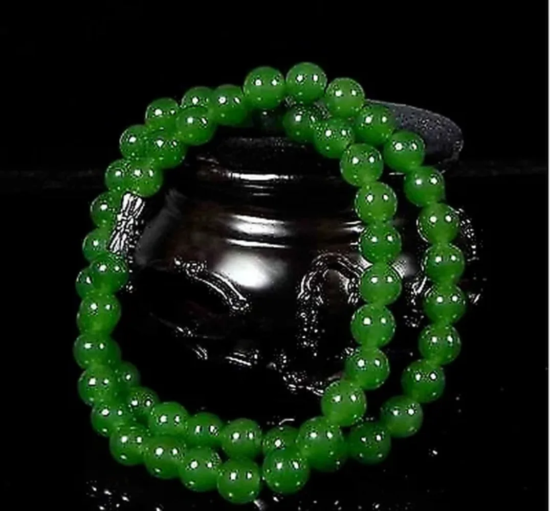 Beading - Alami Asli Hijau Manik-manik Kalung Bahasa