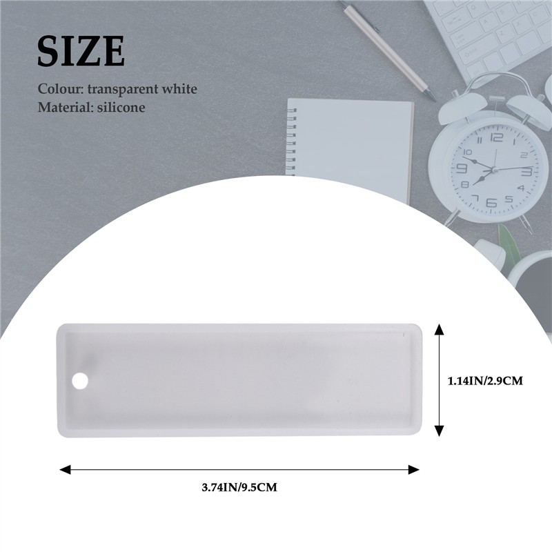 Silicone Epoxy Resin Molds Set - Cetakan Pembatas Buku Silikon Persegi Panjang