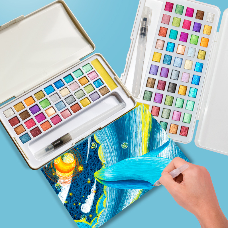 Watercolor Paint Set Solid Pigment - Set Cat Air Solid Pigmen Cat