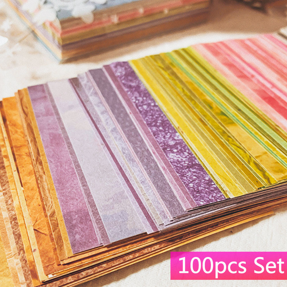 Vintage Junk Journal Scrapbooking Paper - 100 buah kertas kerajinan latar belakang