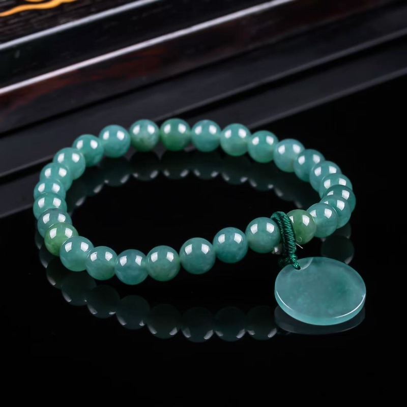 Beading - Gelang Rajutan Tangan Manik-manik Giok Biru