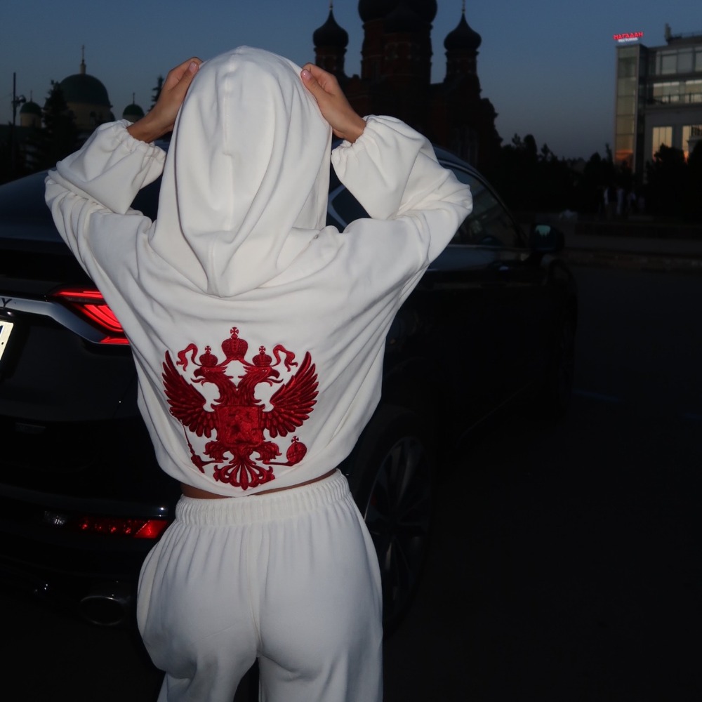 Embroidery - Setelan Hoodie Celana Bordir Gaya Jalanan
