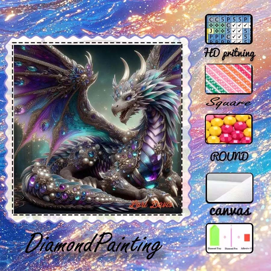 5D Diamond Painting Kit Full Drill - 1 buah kain flocking 5D DIY,