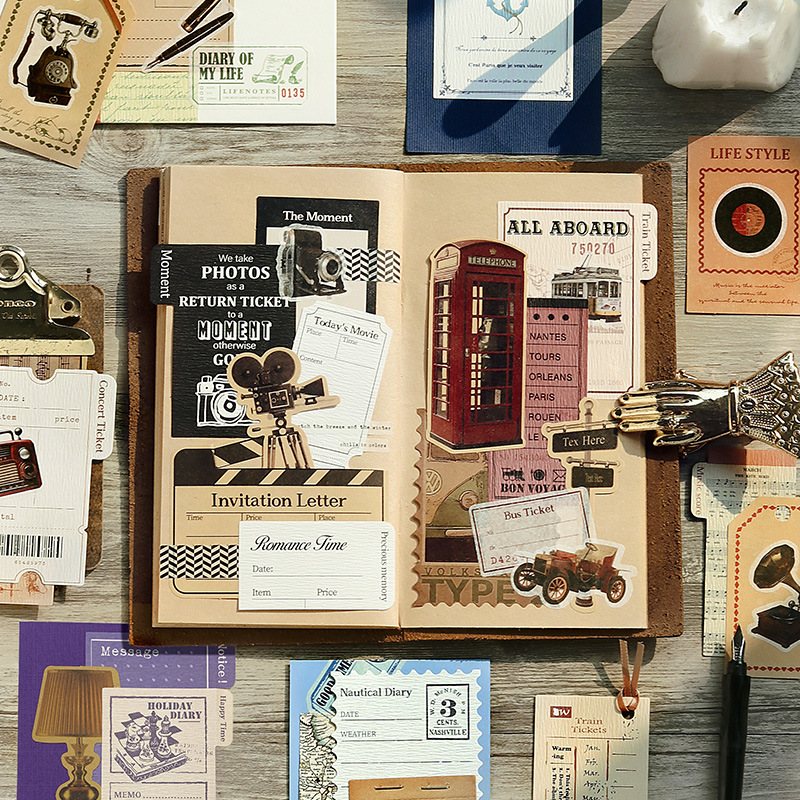 Vintage Junk Journal Scrapbooking Paper - 30 Lembar Kertas Bahan Arsip Vintage