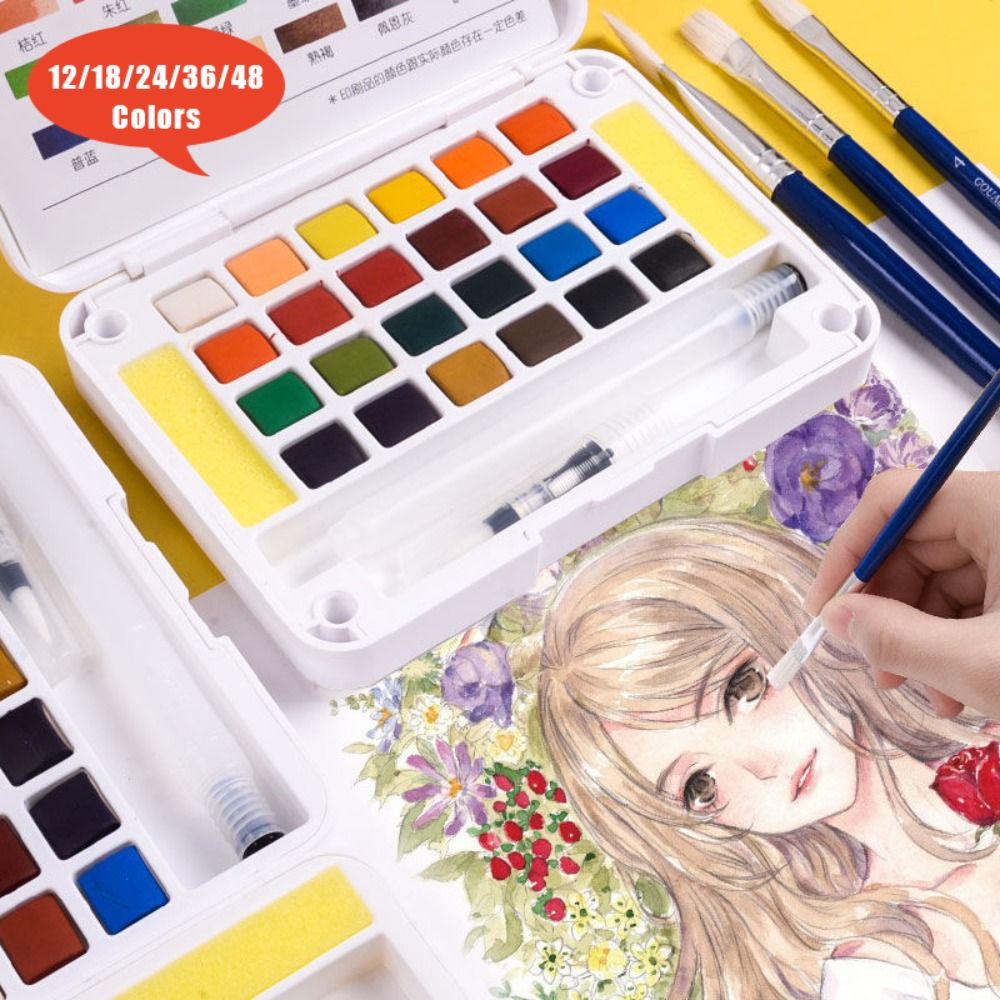 Set Cat Air Profesional dengan - Watercolor Paint Set Solid Pigment ulasan dan harga