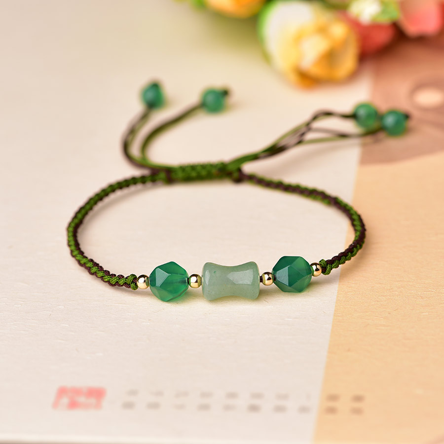 Gelang Manik Giok Hijau Alami  - Beading ulasan dan harga