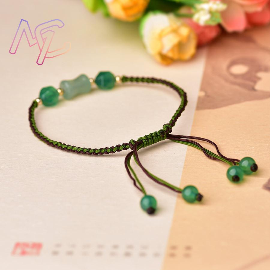 Gelang Manik Giok Hijau Alami  - Beading ulasan dan harga