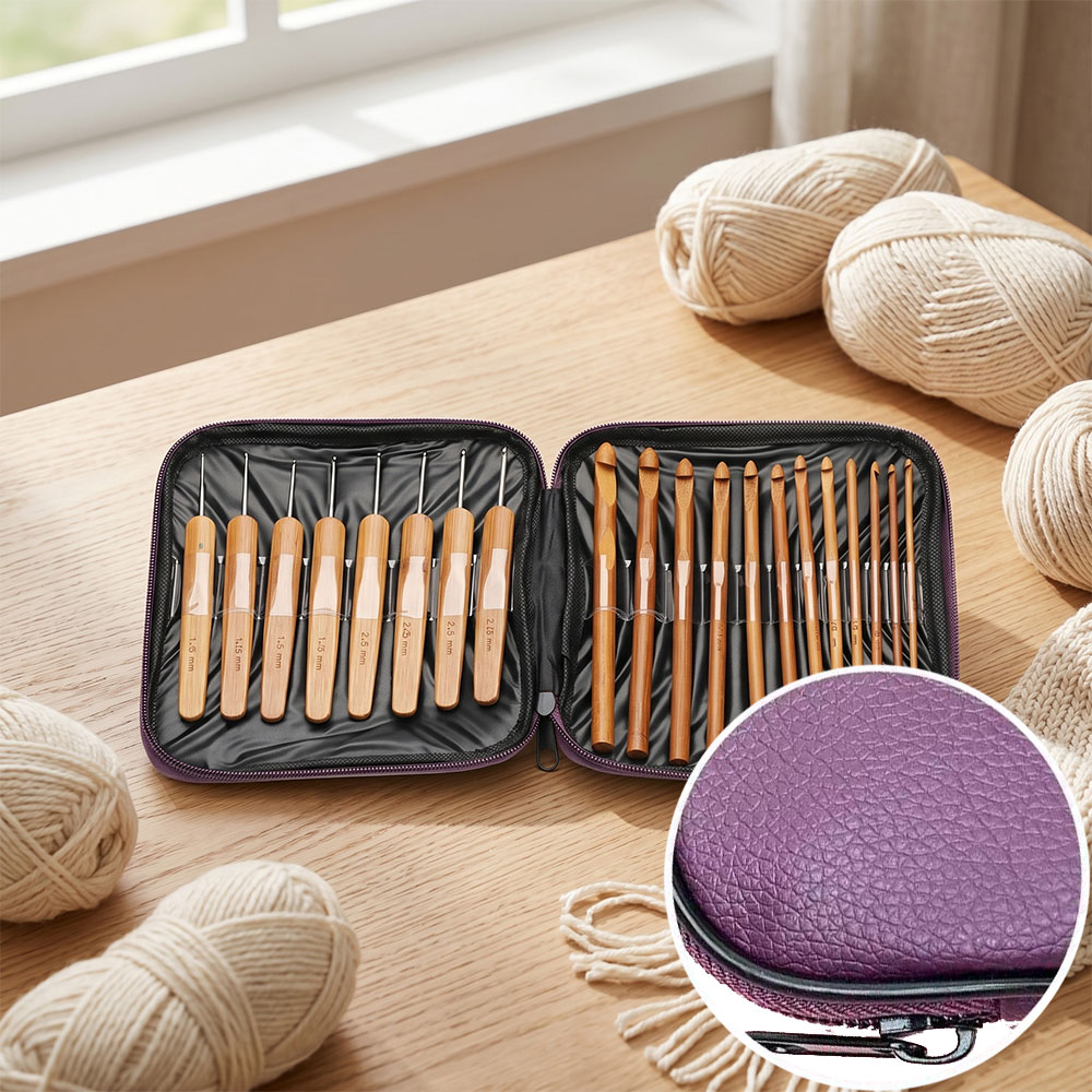 74pcs Set Jarum Rajut Bambu Al - Craft Tools ulasan dan harga