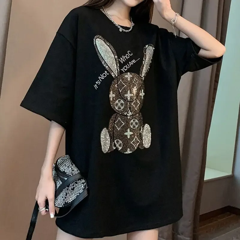 Kaos Kasual Musim Panas Wanita - Embroidery ulasan dan harga