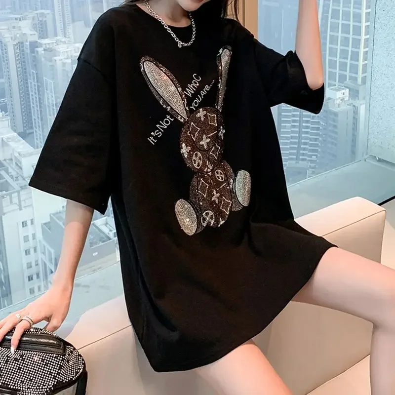 Kaos Kasual Musim Panas Wanita - Embroidery ulasan dan harga