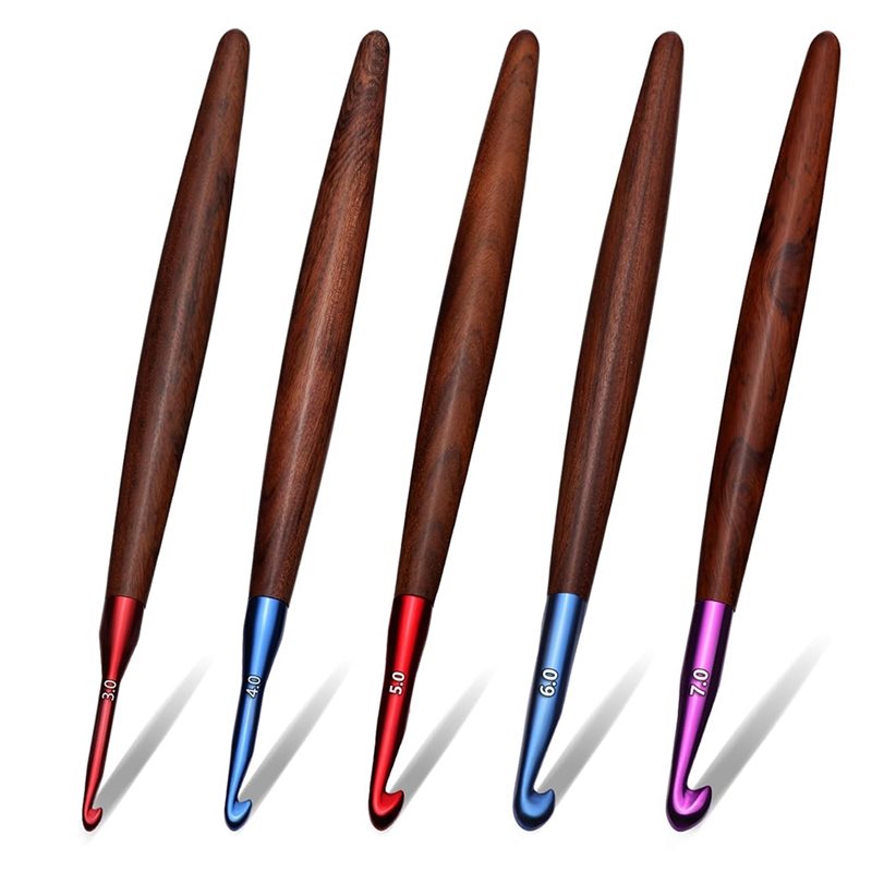 A59Z-Pegangan Kayu Ergonomis u - Wooden Crochet Hooks Ergonomic Handle ulasan dan harga