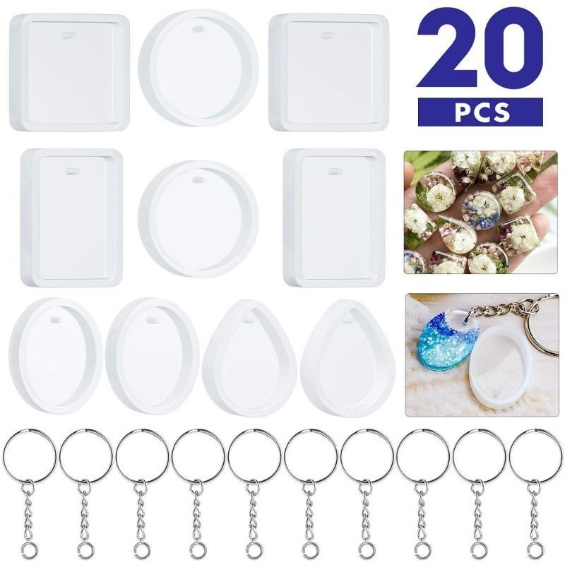 20 Buah Set Kit Cetakan Siliko - Silicone Epoxy Resin Molds Set ulasan dan harga