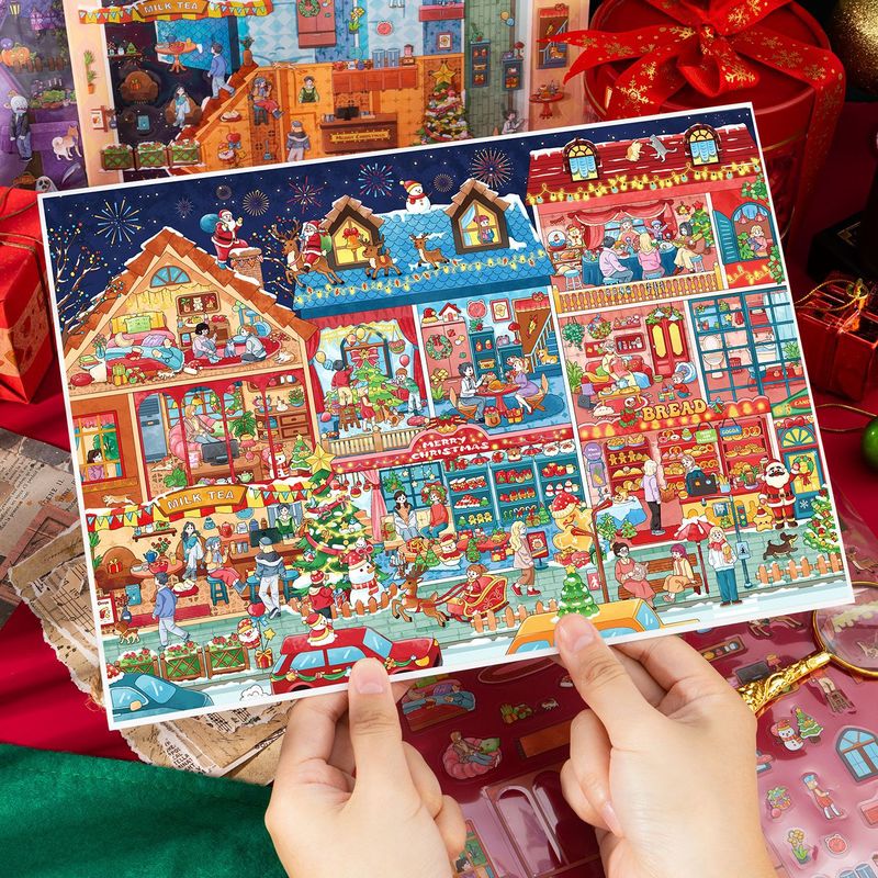 Stiker Miniatur Adegan Kartun  - Scrapbooking ulasan dan harga
