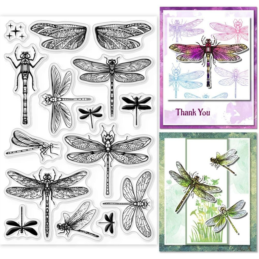 Dragonfly stempel bening untuk - Clear Silicone Stamps For Card Making ulasan dan harga