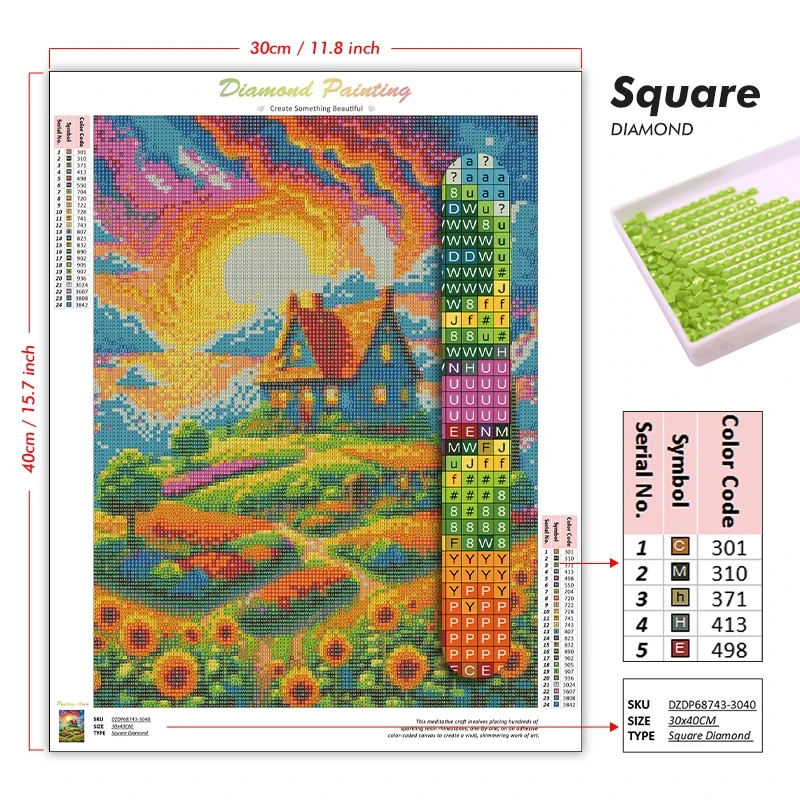 Paket Kit Lukisan Berlian 5D D - 5D Diamond Painting Kit Full Drill ulasan dan harga