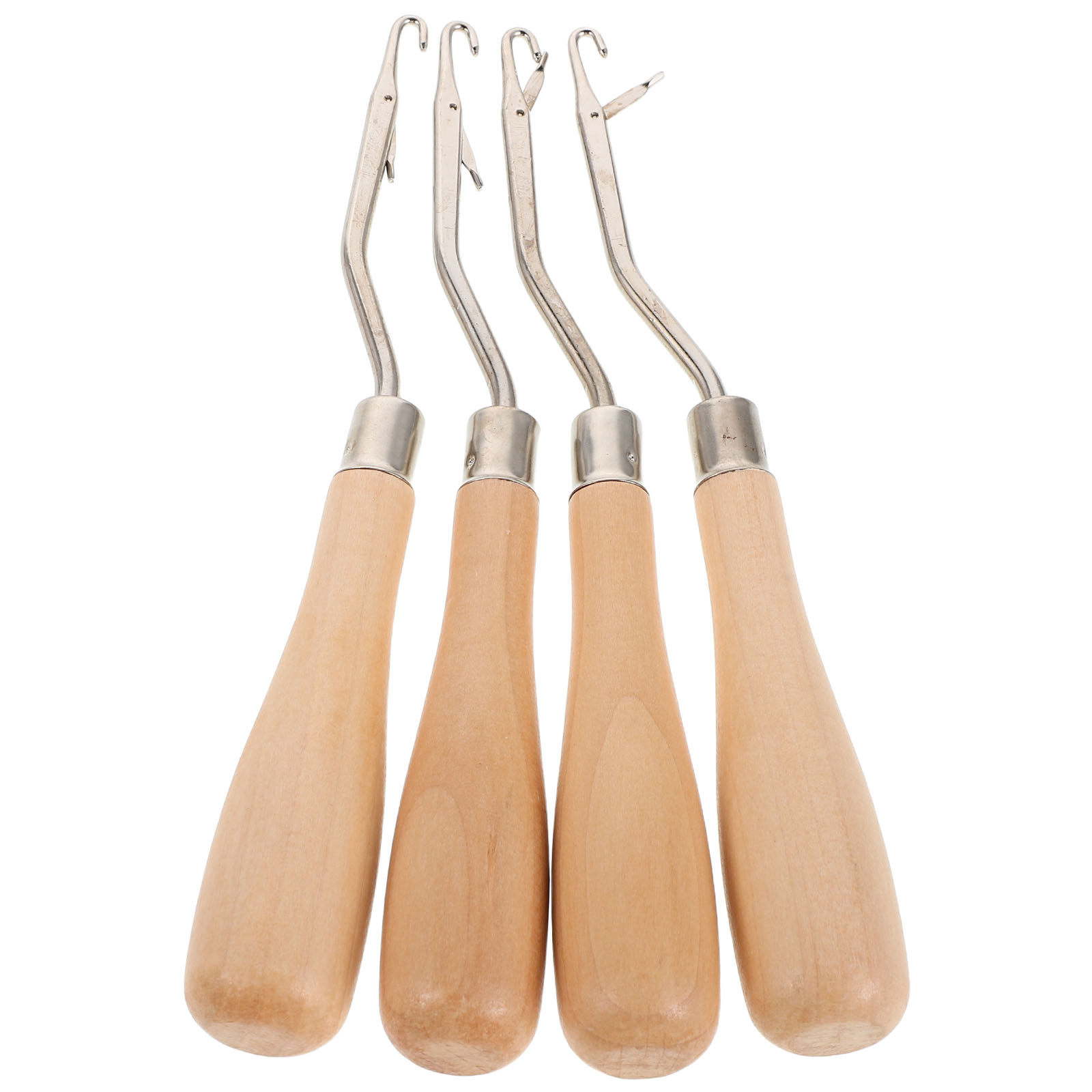 4 Buah Jarum Rajut dengan Pega - Wooden Crochet Hooks Ergonomic Handle ulasan dan harga