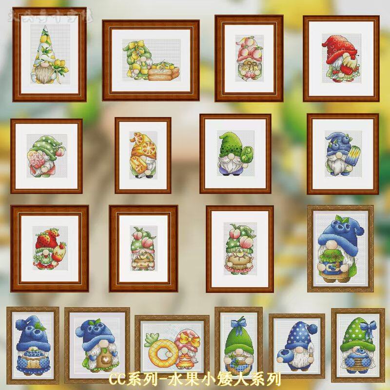 【Seri CC - Seri Kurcaci Buah】K - Cross Stitch Stamped Kits Beginners ulasan dan harga