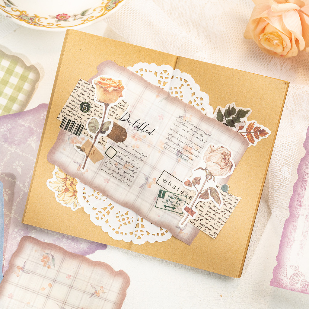 30 lembar Kertas Scrapbook Vin - Vintage Junk Journal Scrapbooking Paper ulasan dan harga