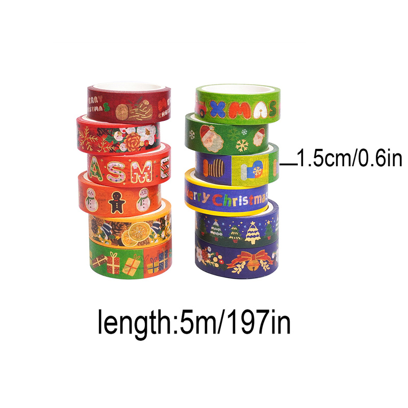 12 Gulungan Washi Tape Motif T - Scrapbooking ulasan dan harga