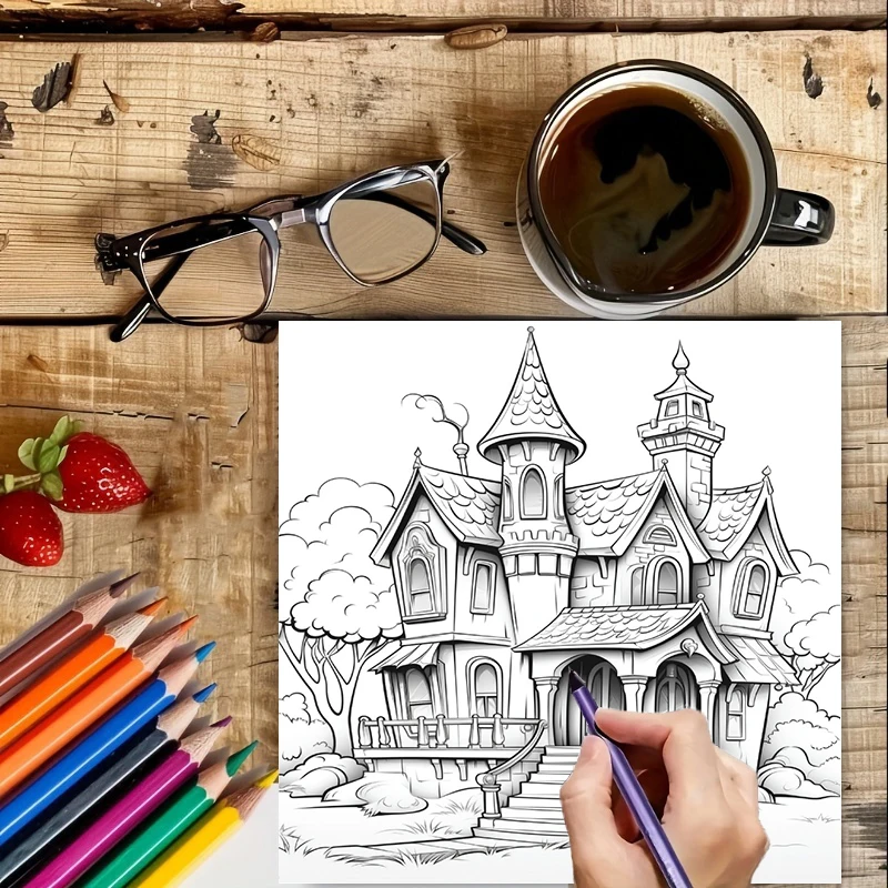 Buku Mewarnai Rumah Hantu untu - Painting Supplies ulasan dan harga