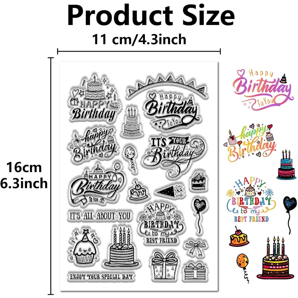 Stempel Bening Selamat Ulang T - Clear Silicone Stamps For Card Making ulasan dan harga