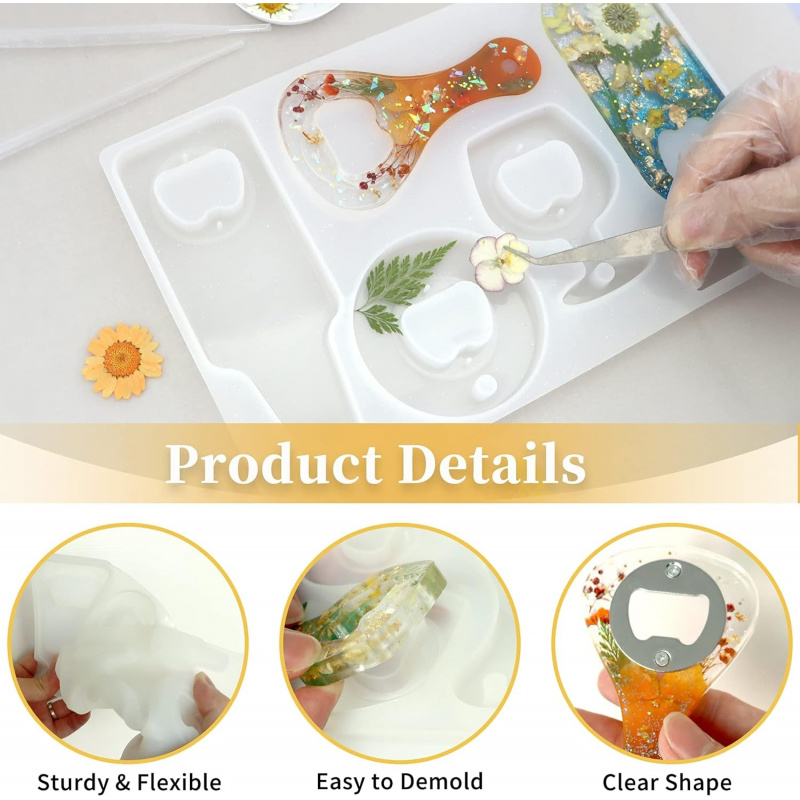 Cetakan resin pembuka botol, S - Silicone Epoxy Resin Molds Set ulasan dan harga