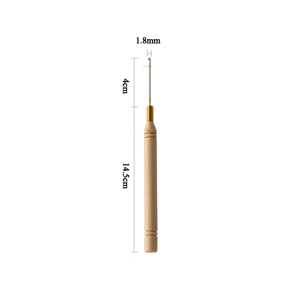 Jarum Pengait Ekstensi Rambut  - Wooden Crochet Hooks Ergonomic Handle ulasan dan harga
