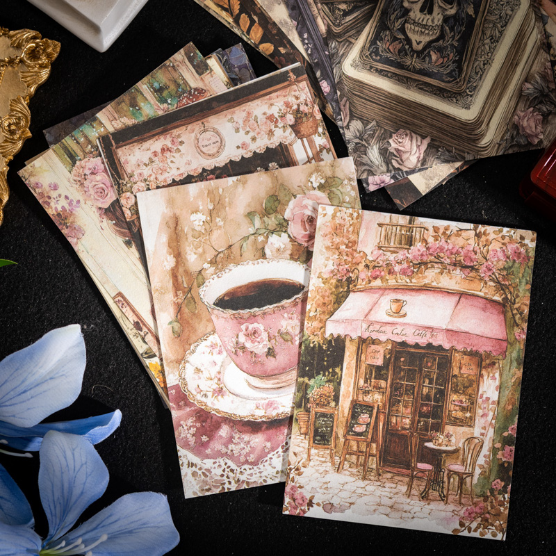 JIANQI 100 Buah Bahan Kertas B - Vintage Junk Journal Scrapbooking Paper ulasan dan harga