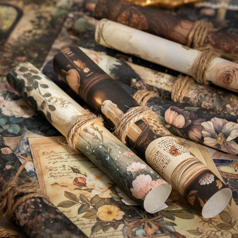 JIANQI 100 Buah Bahan Kertas B - Vintage Junk Journal Scrapbooking Paper ulasan dan harga