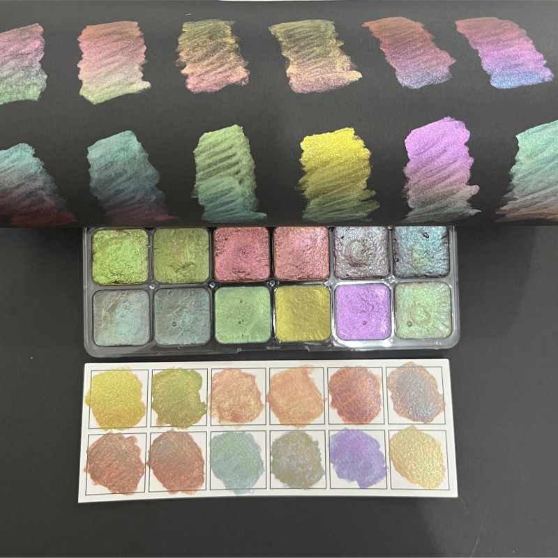 Cat Air Warna Solid Chameleon, - Watercolor Paint Set Solid Pigment ulasan dan harga