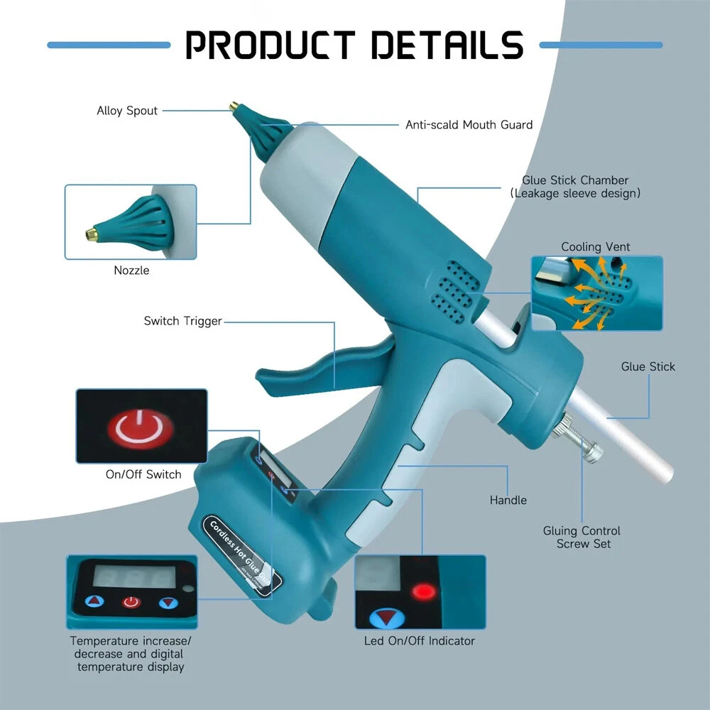 Pistol Lem Leleh Panas Tanpa K - Hot Melt Glue Gun Cordless ulasan dan harga