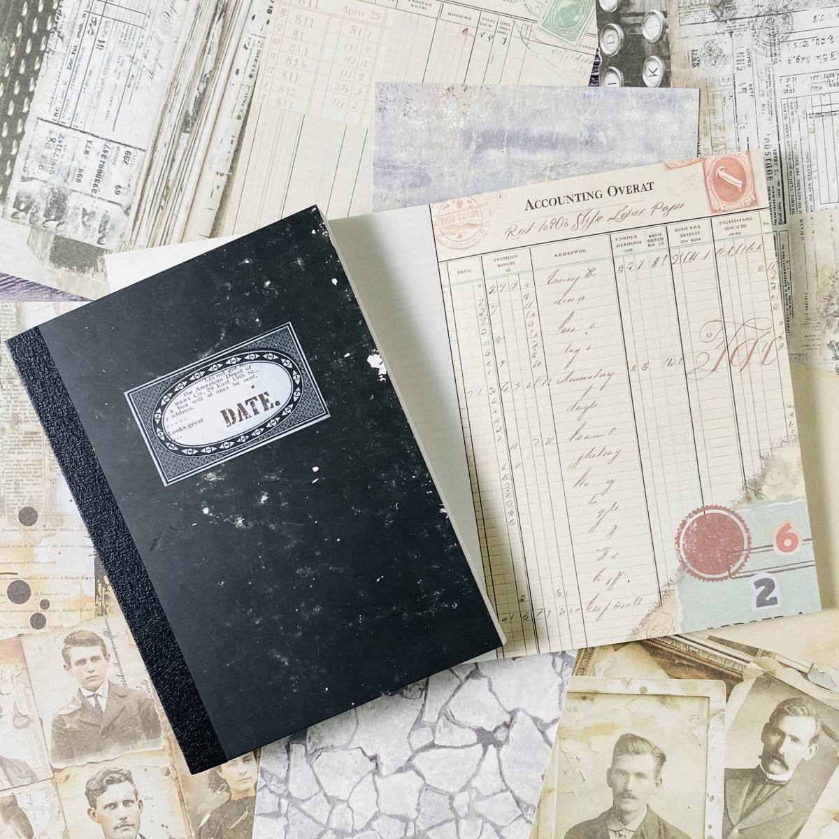 100 Lembar Kertas Scrapbook Vi - Vintage Junk Journal Scrapbooking Paper ulasan dan harga