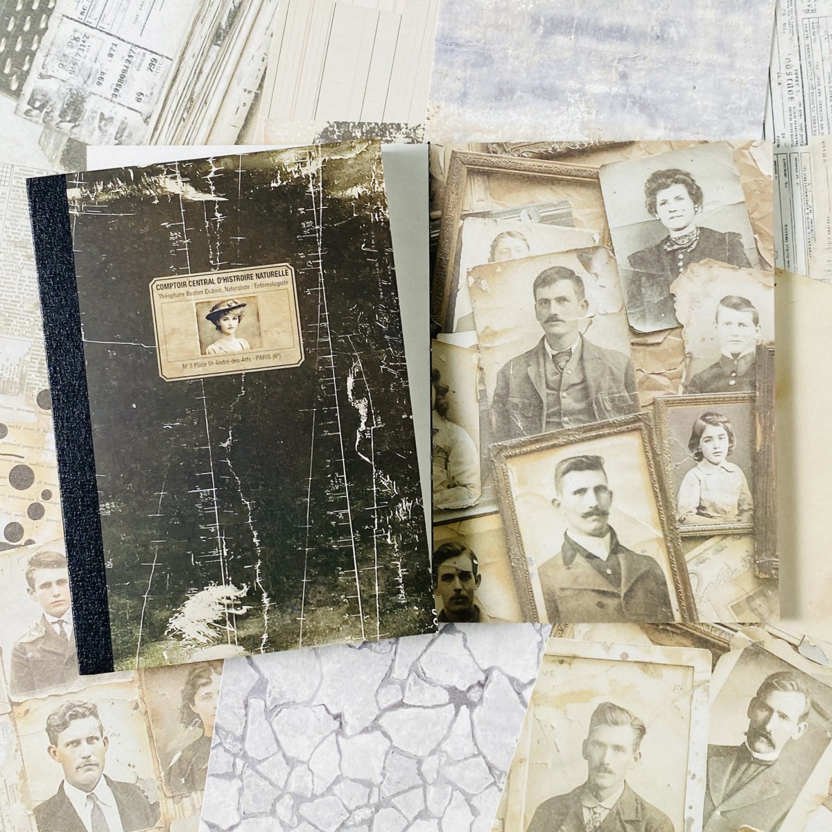 100 Lembar Kertas Scrapbook Vi - Vintage Junk Journal Scrapbooking Paper ulasan dan harga