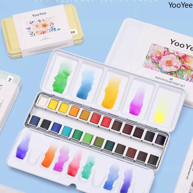 Set Cat Air Solid YooYee denga - Watercolor Paint Set Solid Pigment ulasan dan harga