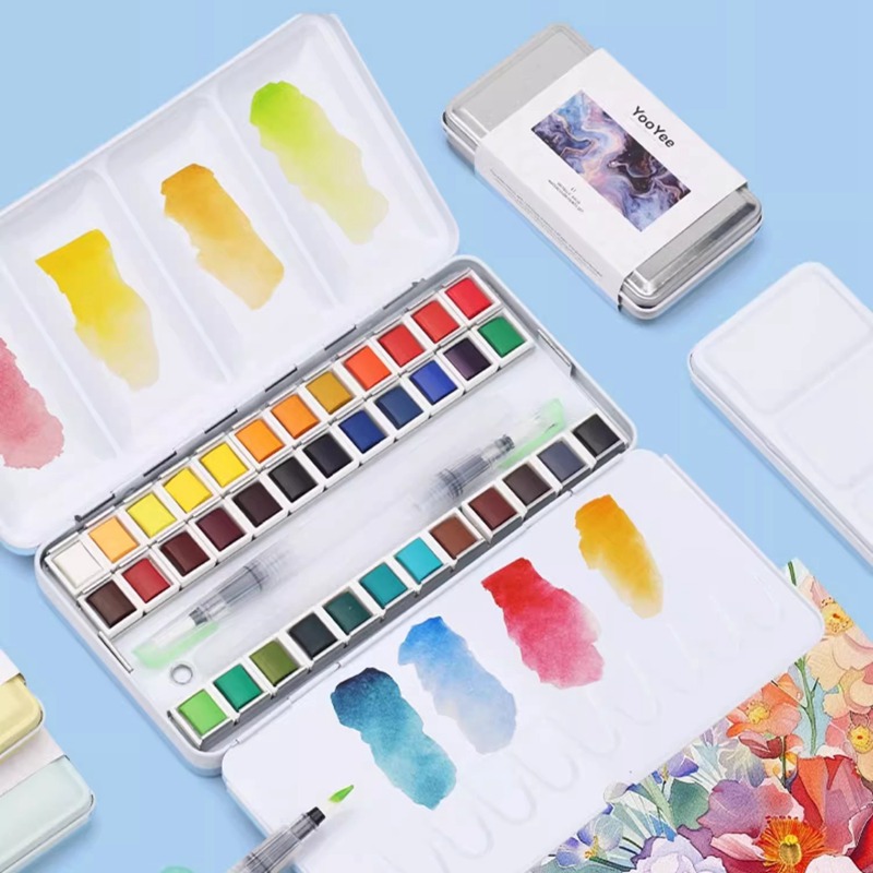 Set Cat Air Solid YooYee denga - Watercolor Paint Set Solid Pigment ulasan dan harga