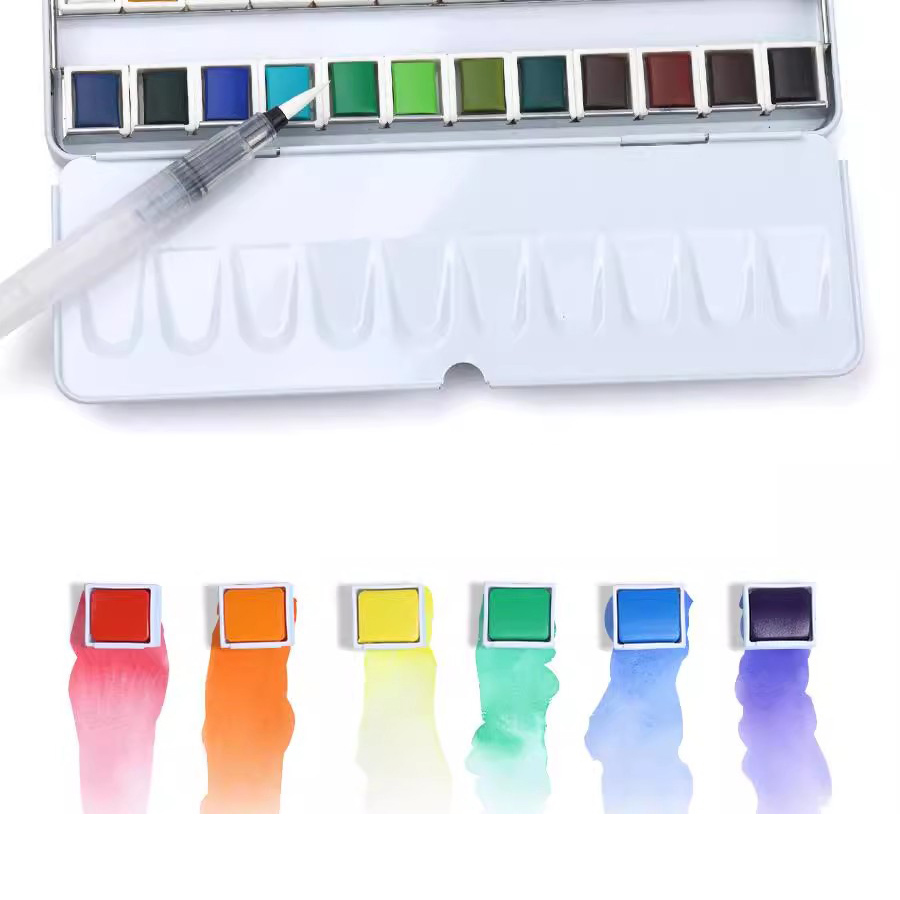 Set Cat Air Solid YooYee denga - Watercolor Paint Set Solid Pigment ulasan dan harga