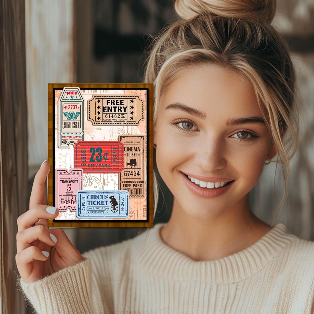 Stempel Bening Tiket Antik unt - Clear Silicone Stamps For Card Making ulasan dan harga