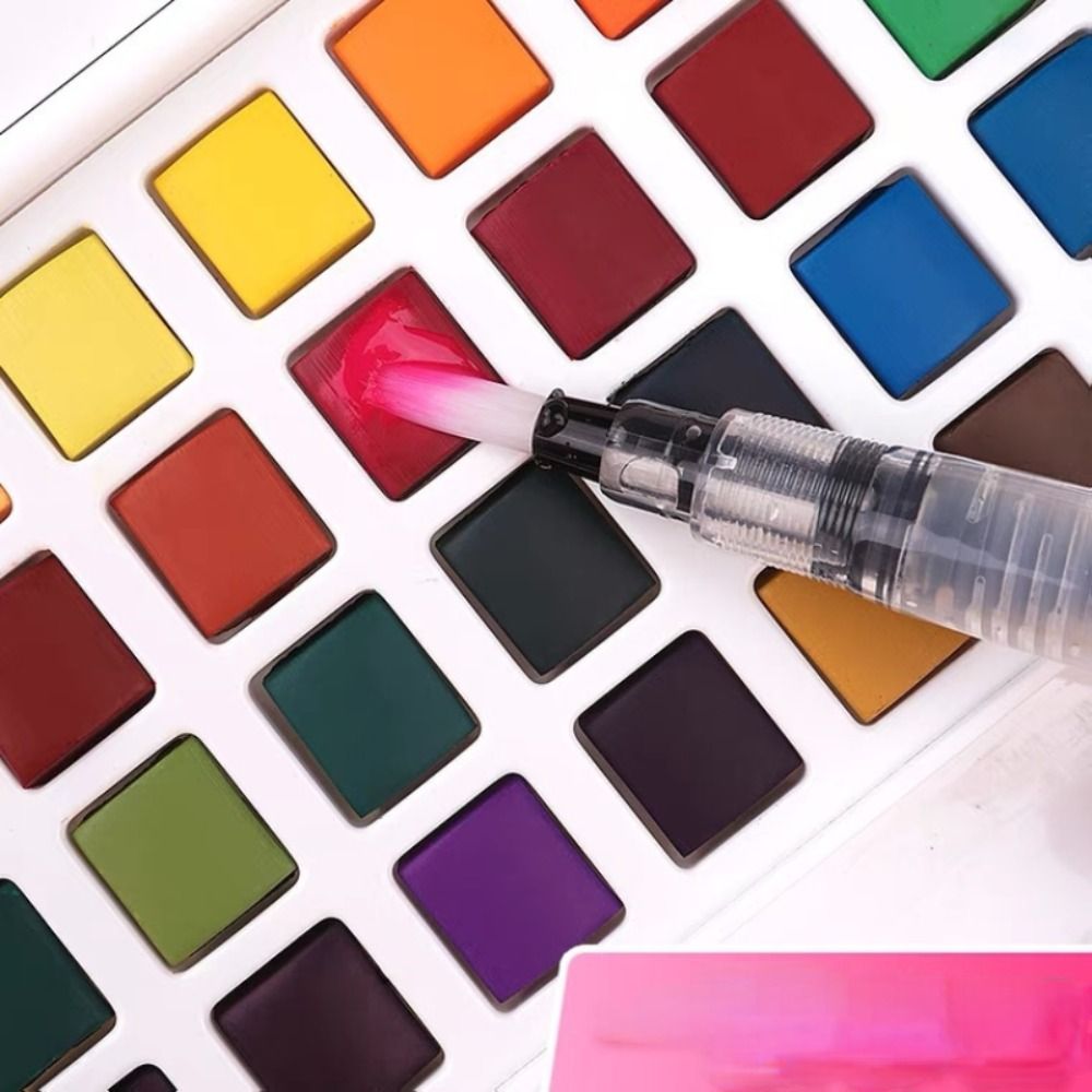Set Cat Air Lipat dengan Kuas  - Watercolor Paint Set Solid Pigment ulasan dan harga
